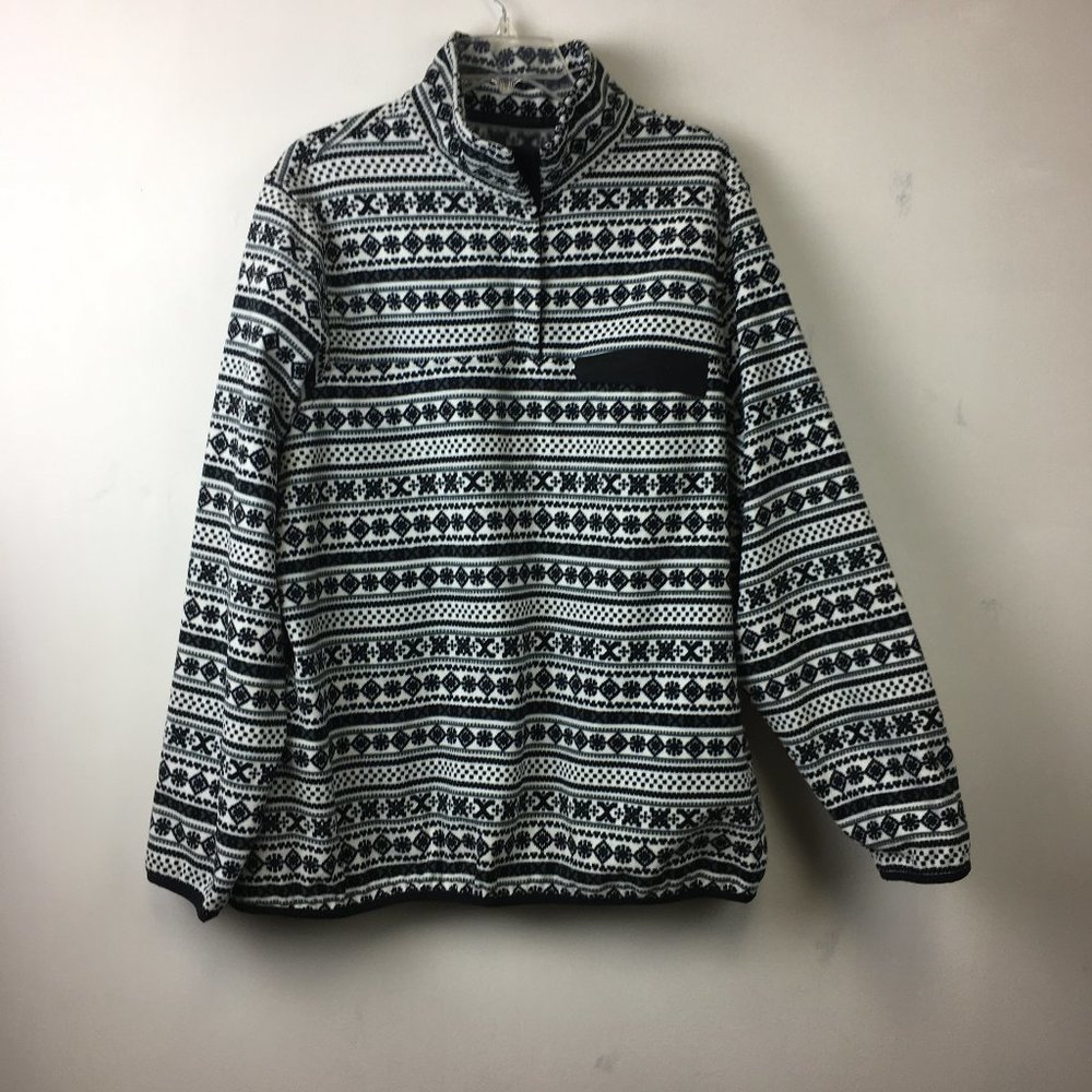 Jachs Cabin Black/White Fleece Pullover